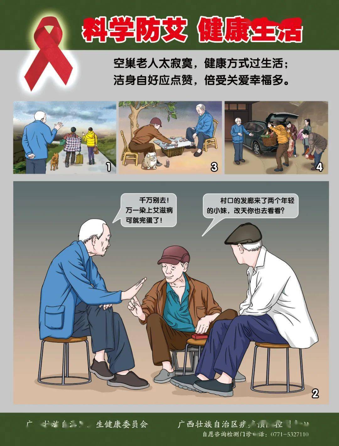 社科普及 | 广西防治艾滋病宣传海报发布_青秀区_方永_刘慧