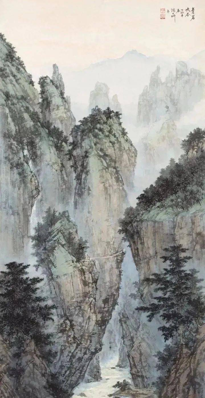 【艺术世界】张大昕笔下钟情于自然的山水画!_上海_云雾_传统