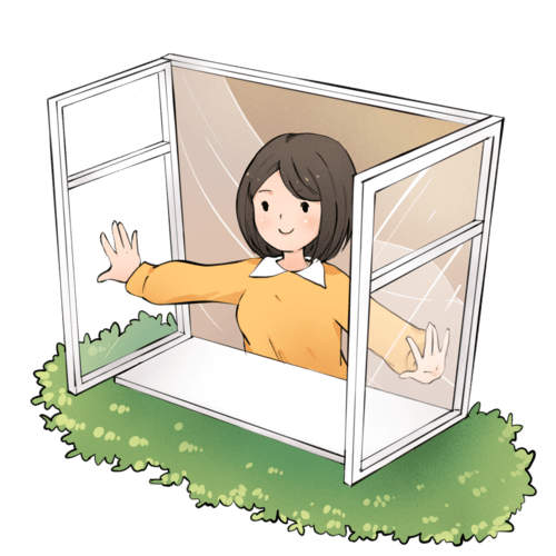 勤通风,每天开窗半小时,保持室内空气流通.