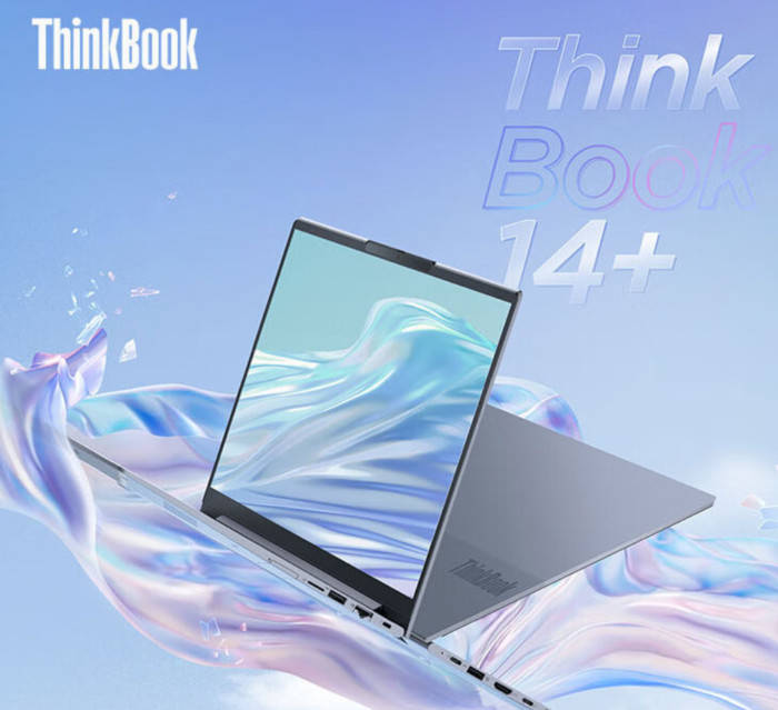 thinkbook 14 采用全金属机身设计,可180度开合,搭载英特尔03酷睿