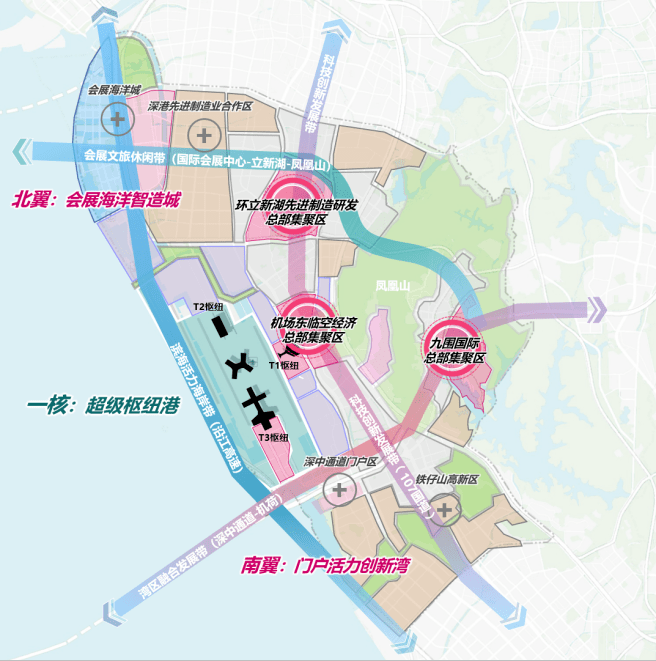 深圳宝安国际机场地处粤港澳大湾区核心区位拥有大湾区独一无二的"六