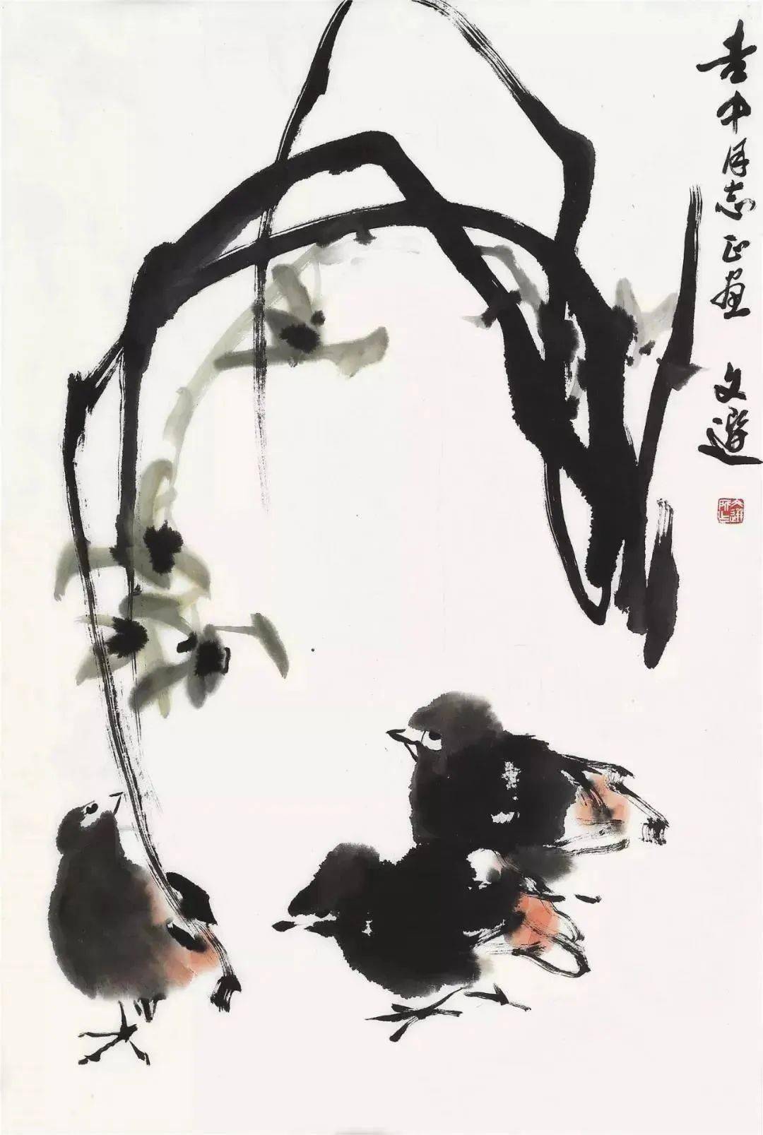 汤文选大写意花鸟,有味道_作品_国画_创作