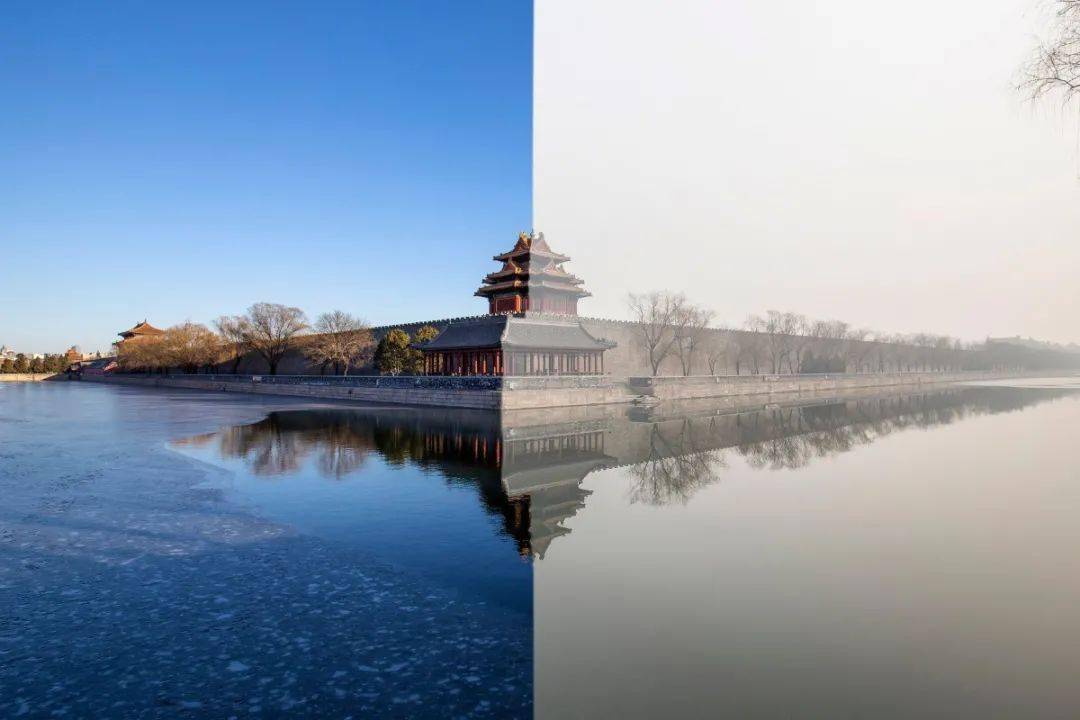 北京雾霾对比图片
