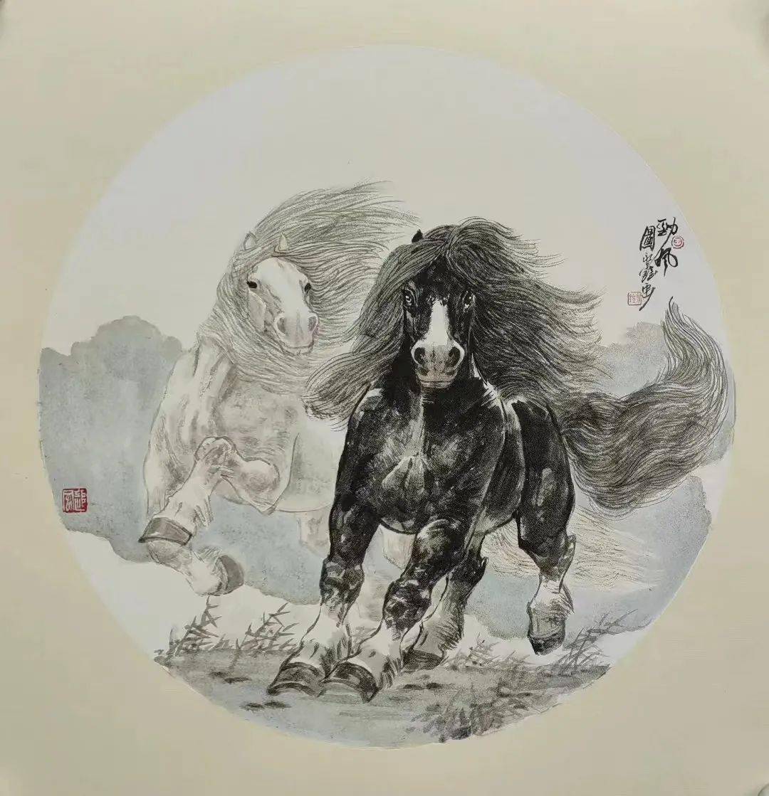 王永鑫 |蒙古马系列作品欣赏_草原_cmx_创作