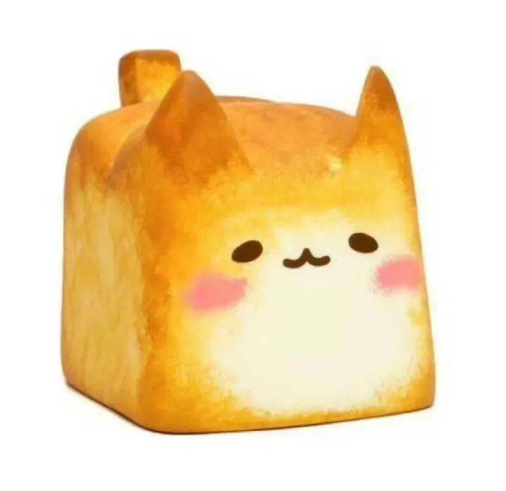 耶!变成了一块松松软软猫咪面包!可爱白底头像cr.