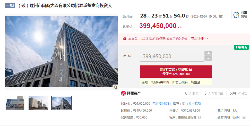 绍兴一国商大厦,破产!_嵊州市_拍卖_阿里