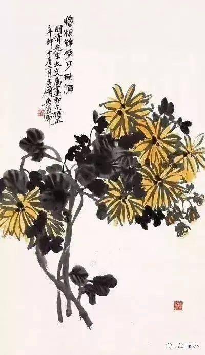 吳昌碩筆下的菊花,至今難以超越_黃花姿_繪畫_書法