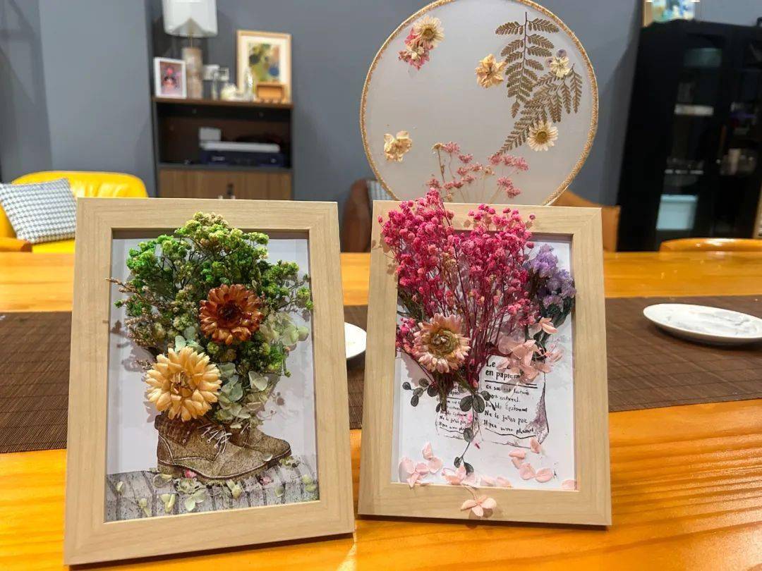 学61创邑劳动课程】diy永生花相框,定格美好时光_发散_碰撞_花艺