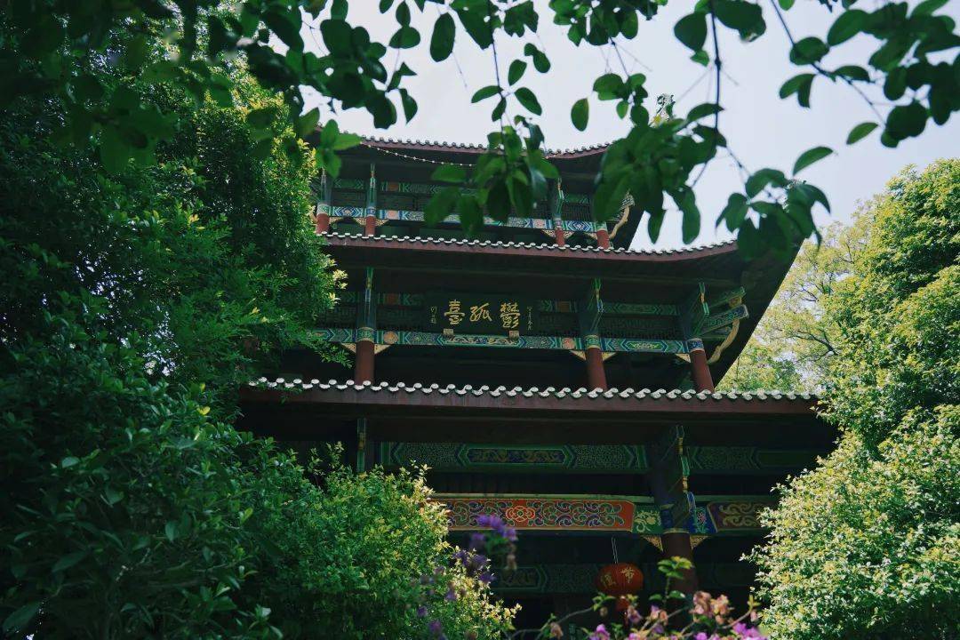 西边是郁孤台公园,辛弃疾在这里写下千古名句"郁孤台下清江水,中间