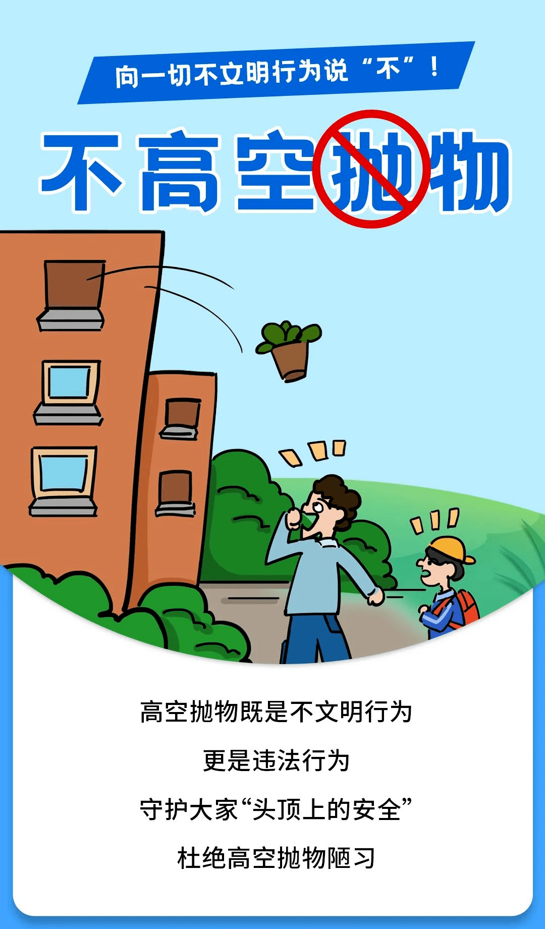 高空抛物警示语大全图片