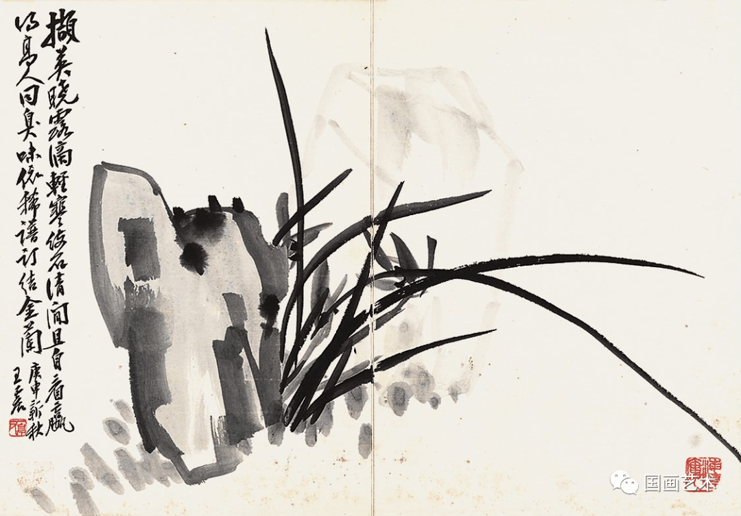 腕底清风:王一亭《墨卉册》欣赏_王震_龙山_梓园