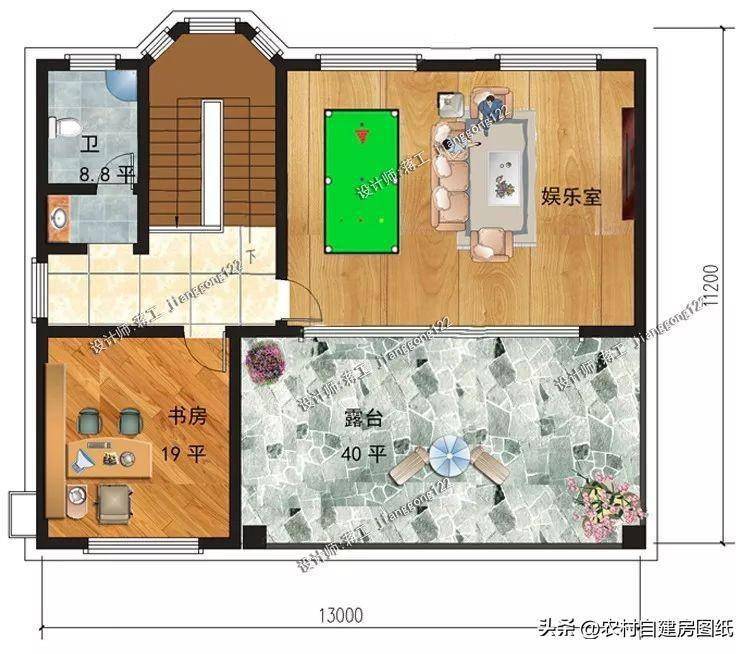 4m户型五此外,将偏房改造成ktv也是一个非常棒的想法.