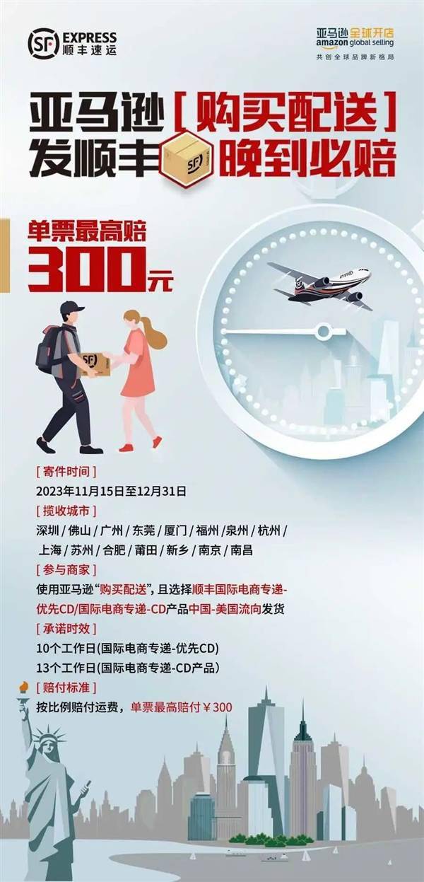 顺丰推出旺季“晚到必赔”服务 单票最高赔偿300元(图2)