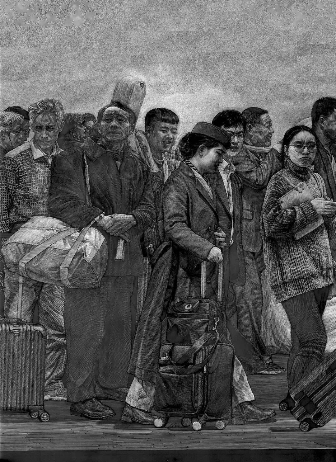 优秀作品曹芳丨教师丨整装丨凸版丨150cmx55cm丨2020年丨湖北省美术