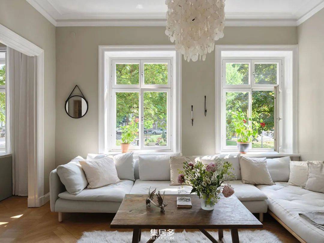 哥德堡公寓:窗外公园美景,室内舒适温馨_的设计_装饰_空间