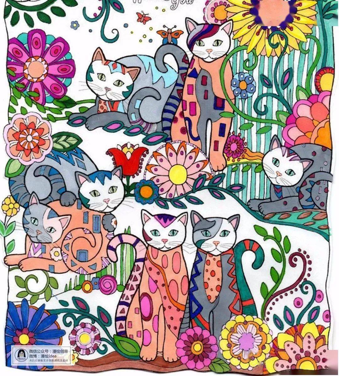 彩色线描这样画,果断收藏~_创意_素材_启发