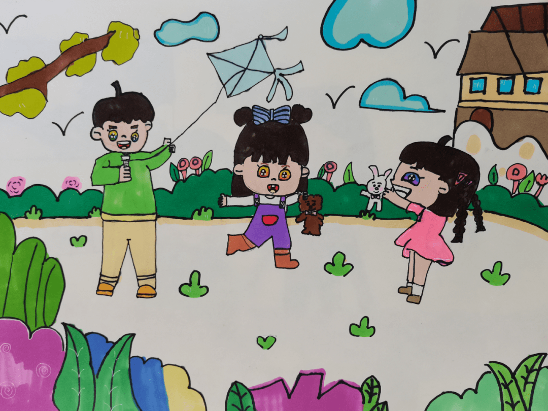 友情——一中心学子参加2023年上海静安国际雕塑展jisp青少年主题绘画