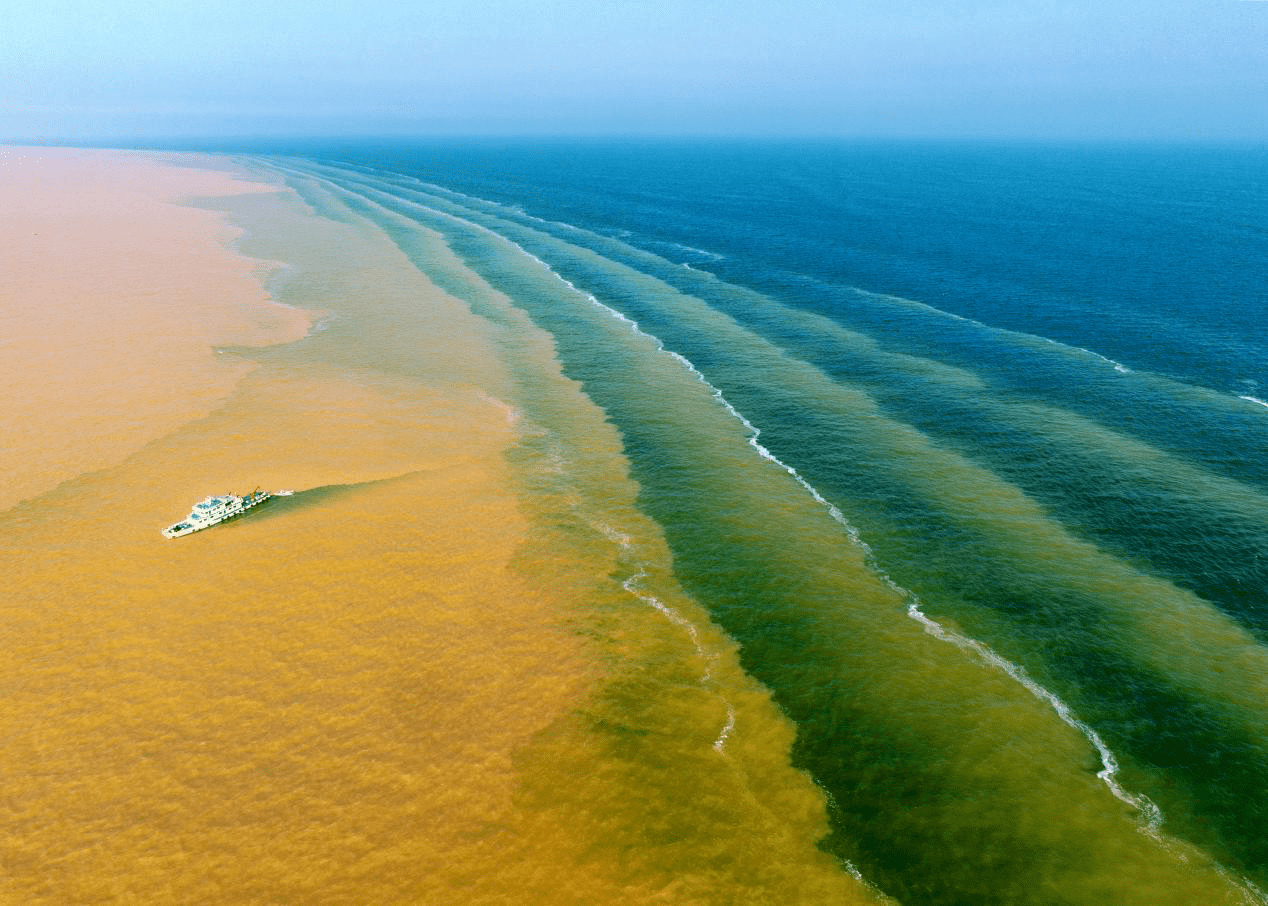 黄河入海景观图图片