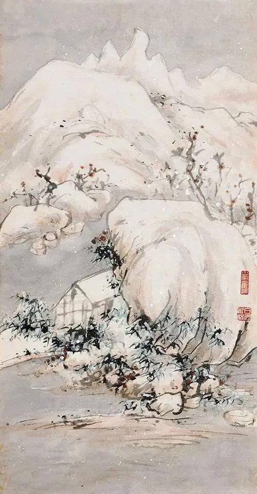 刘知白指画山水,廖廖数笔,意趣无穷_作品_中国_cm