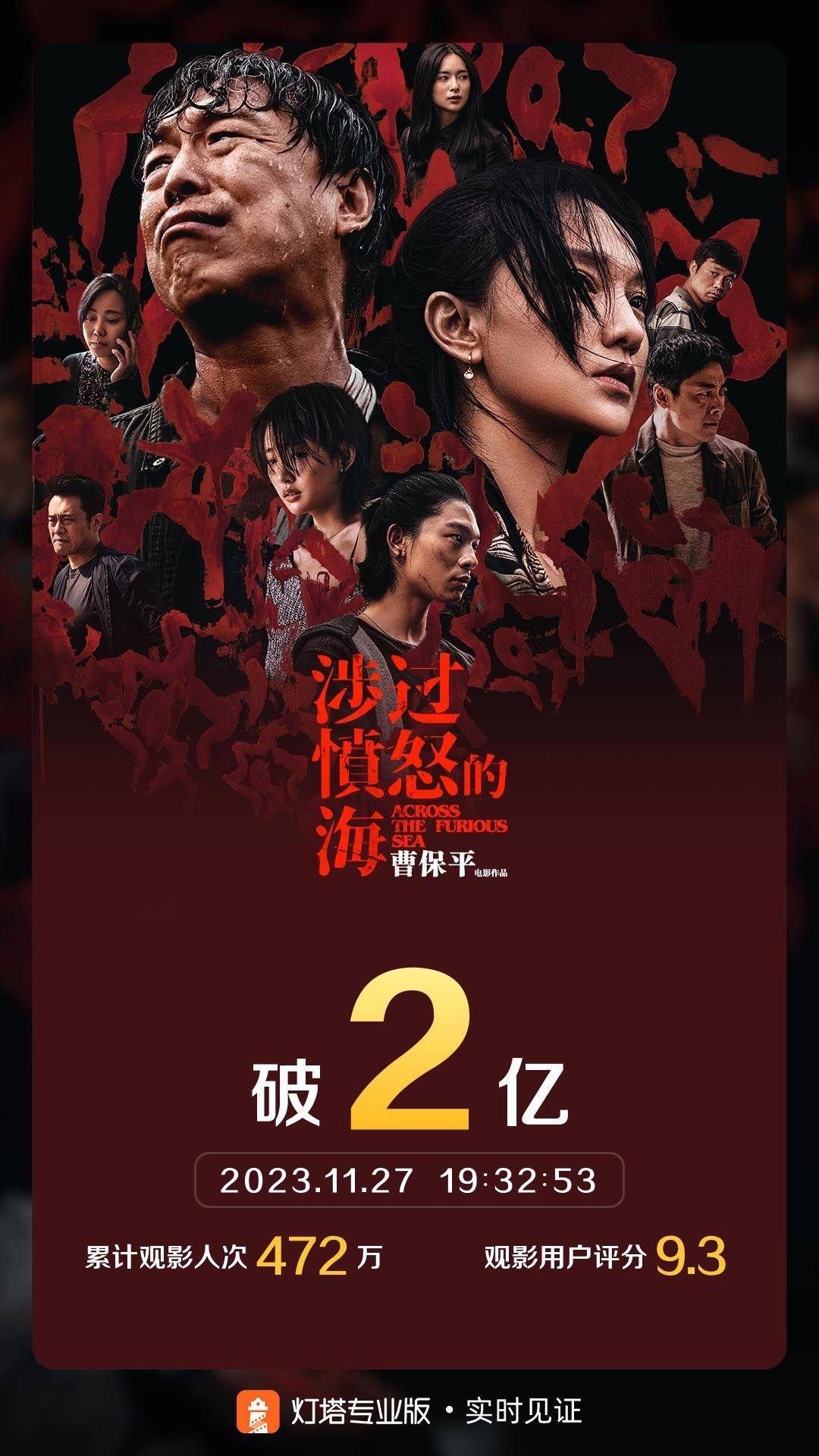 《涉过愤怒的海》票房破2亿,观众:看完心情仍在余震_周迅_评价_黄渤