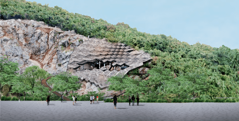 人字洞遗址环境整治二期工程延续并提升一期景观工程的主题与内涵