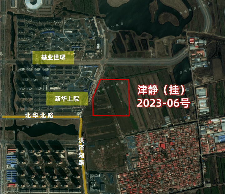 荣泰底价摘牌津静(挂)2023-06号,该地块位于静海区团泊新城西区洪泽湖