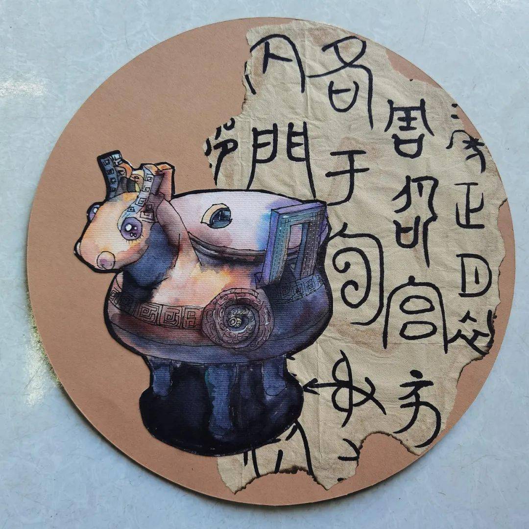 淮南市第二届"我在博物馆画文物"青少年绘画大赛优秀作品展在市博物馆