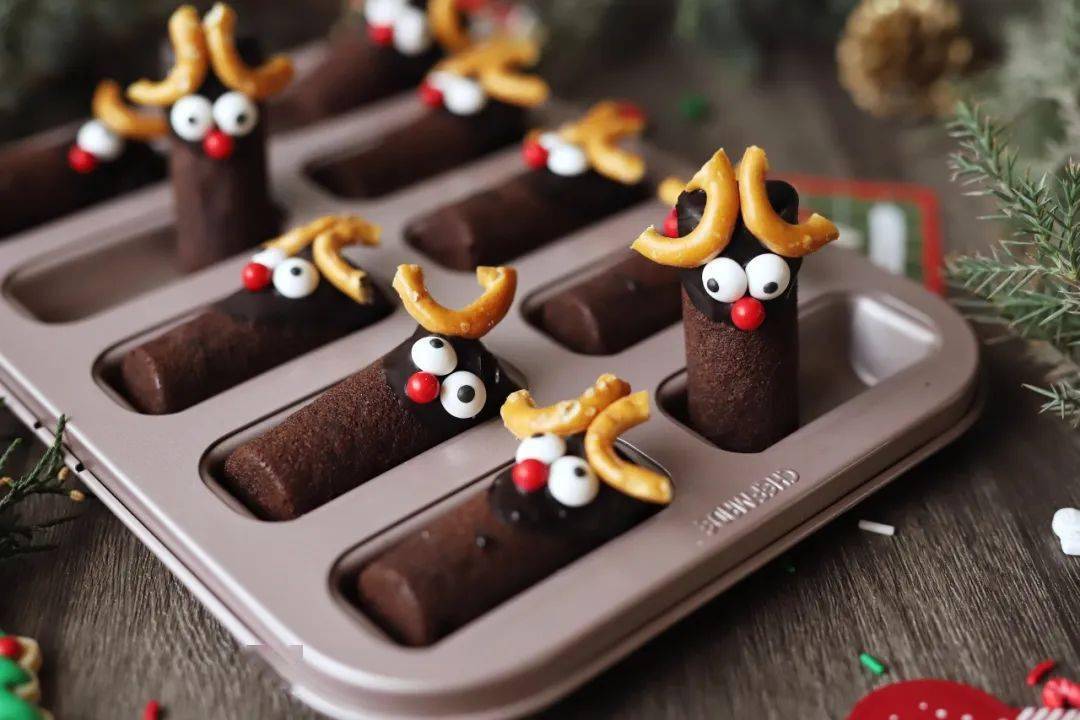 圣诞限定|做这么可爱谁舍得吃吖~_费南雪_装饰_巧克力