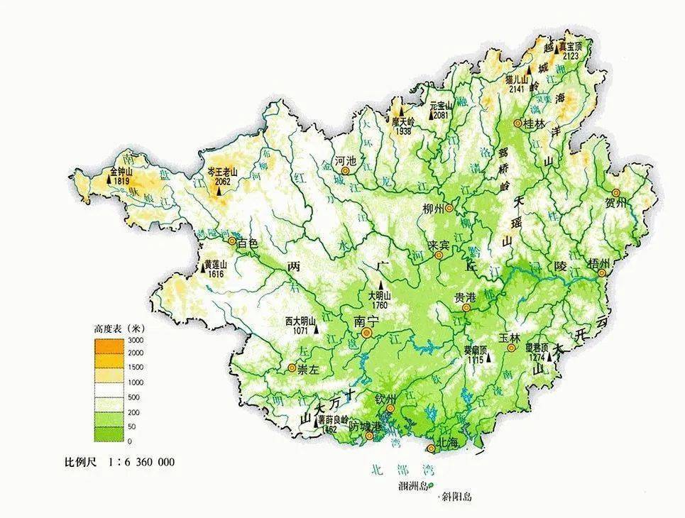 广西地形抗战结束后,新桂系便忙着提高其在国民政府的地位,李宗仁在