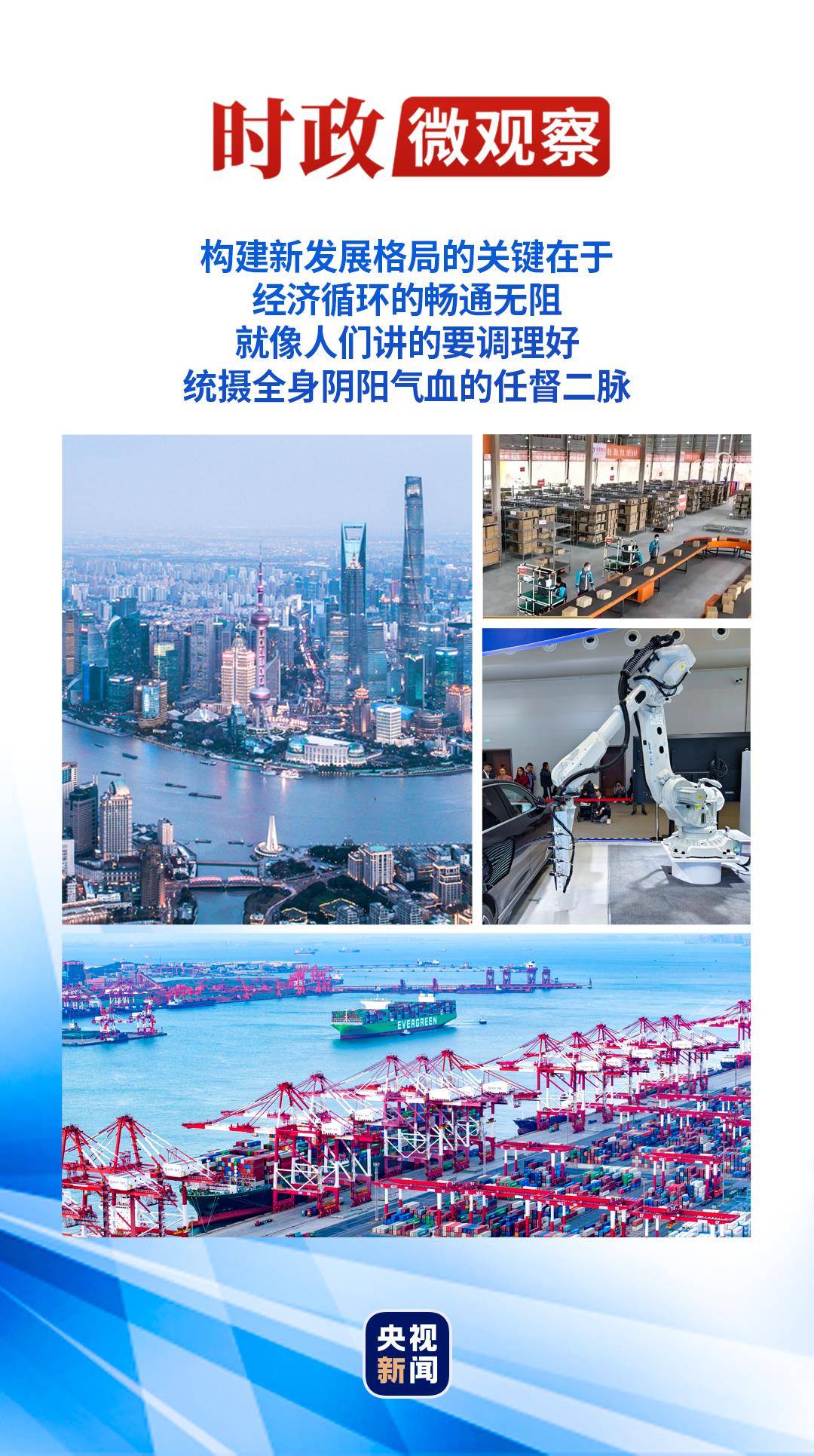 时政微观察丨调理“任督二脉”,中国经济持续回升向好_新发展_循环_生产
