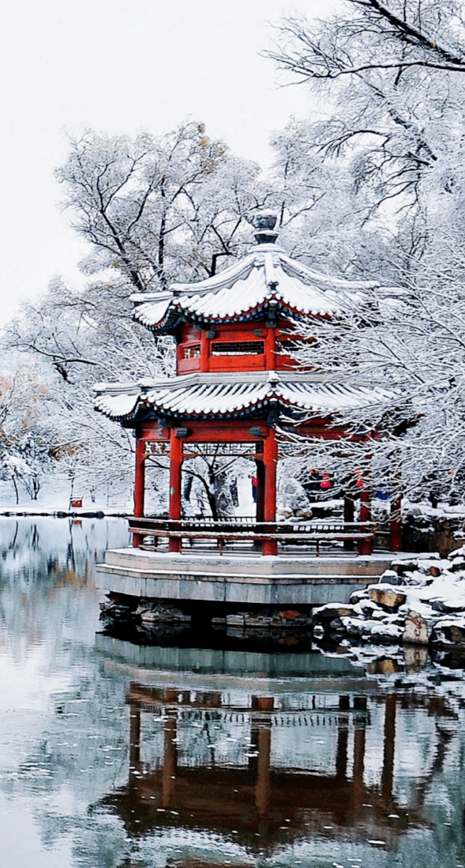 避暑山庄图片雪景图片