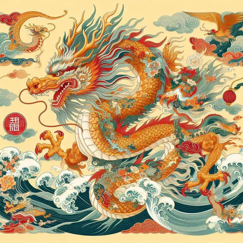 2024年龙年春节生肖龙图案参考2(ai生成设计)