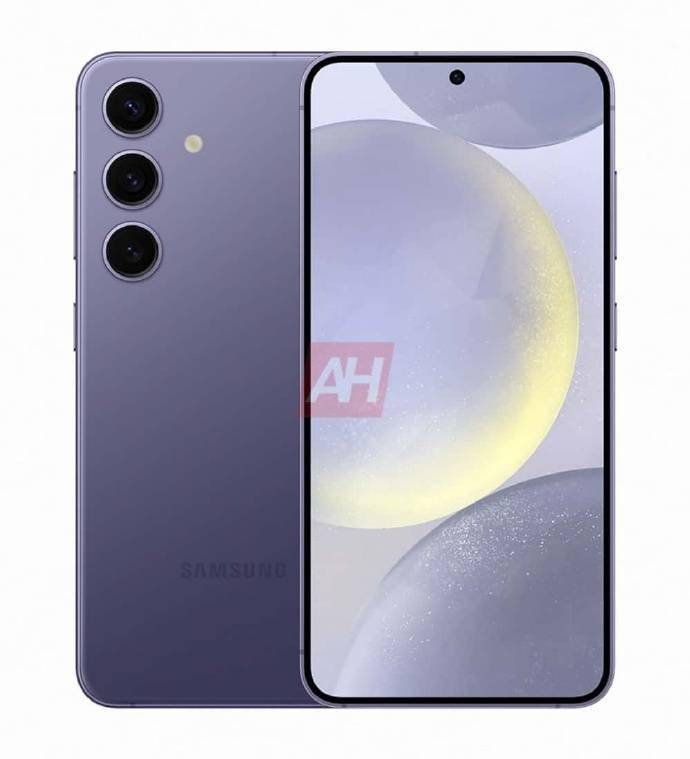 三星 Galaxy S24 手机官方渲染图曝光：紫、灰、黄、黑四款配色 