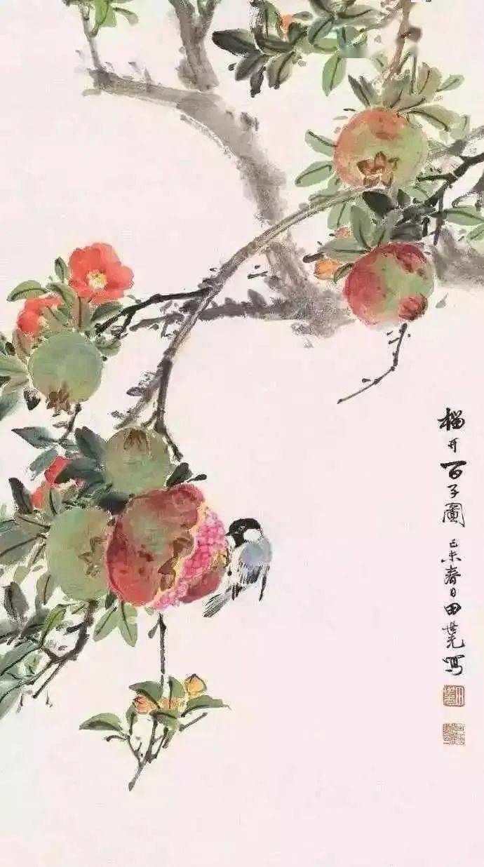 十位大师画石榴,满目珠玑_吴昌硕_齐白石_潘天寿