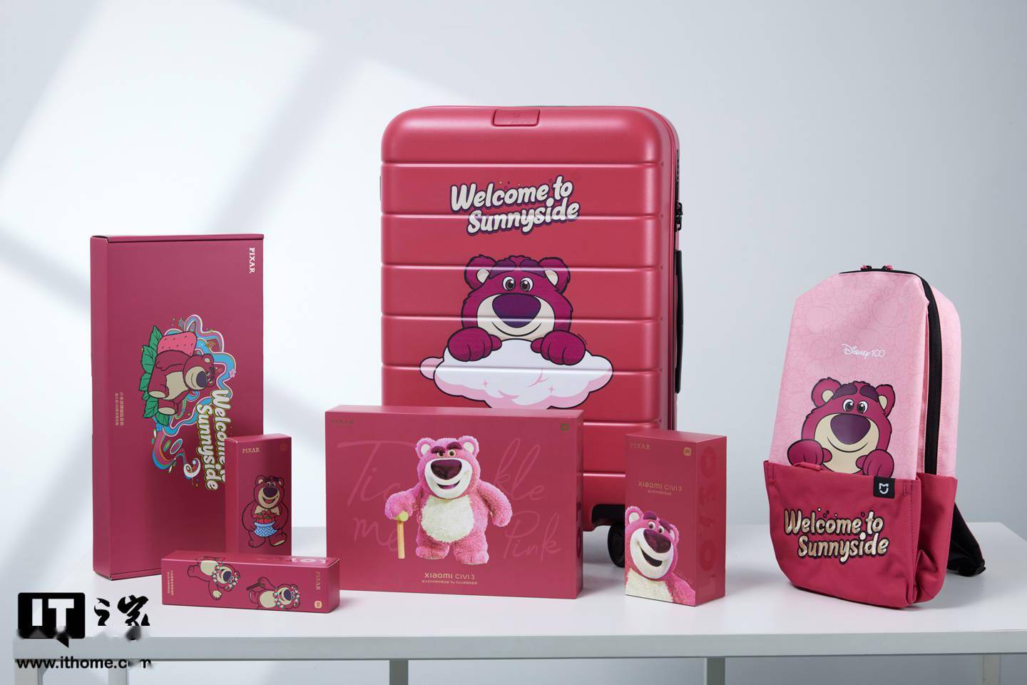     小米 Civi 3 推出迪士尼草莓熊限定版，粉红色可爱全家福图公开