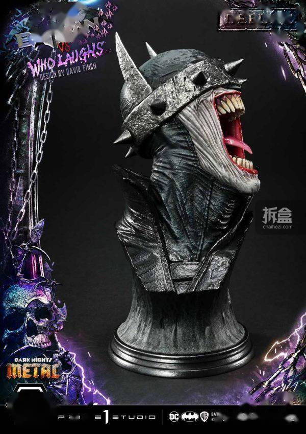 prime 1 studio dc 蝙蝠侠大战狂笑之蝠 1/4美漫雕像_头部_黑暗_配件