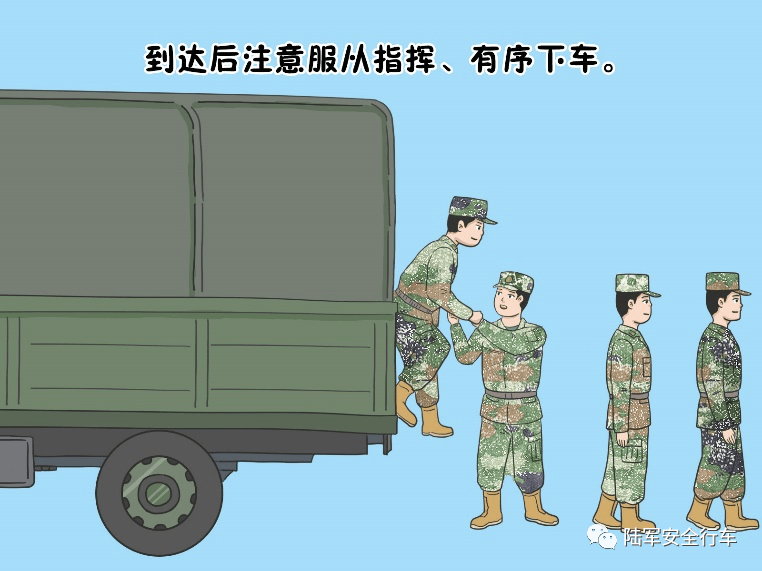 安全行车漫画_陆军_人员_军车