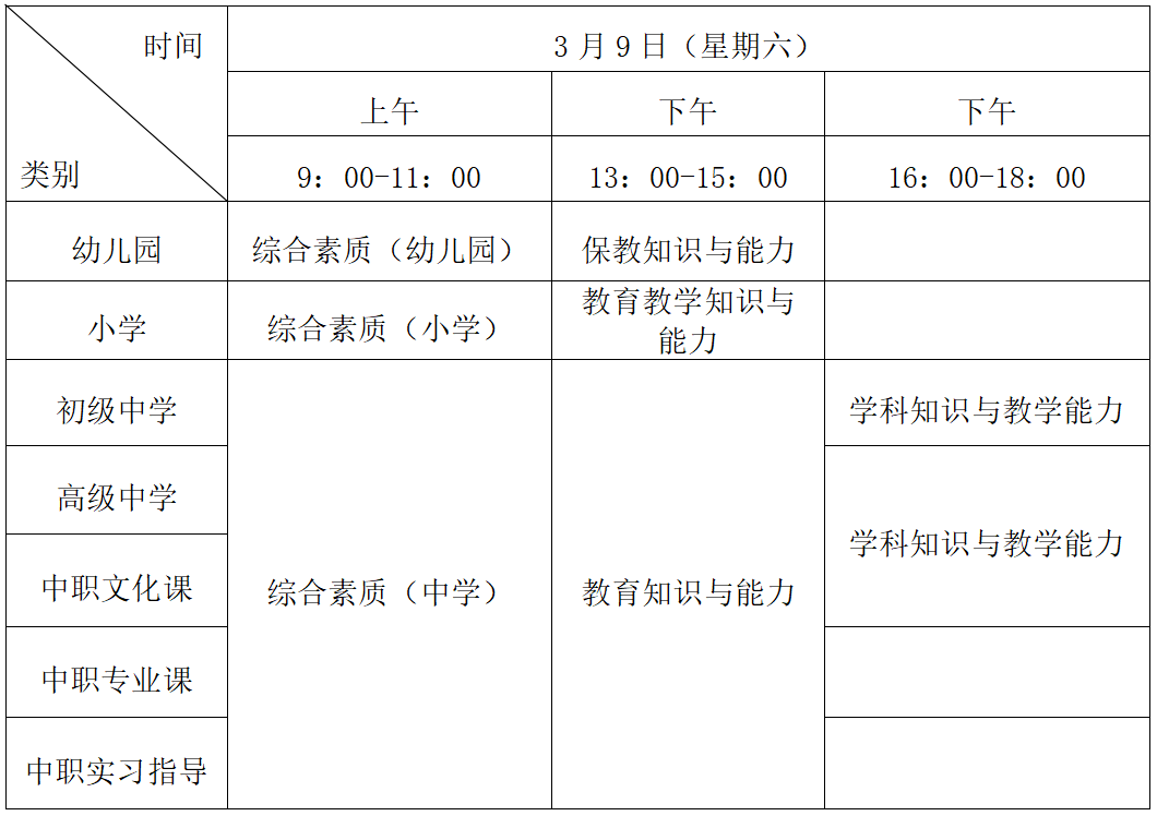 教师资格证考试时间图片